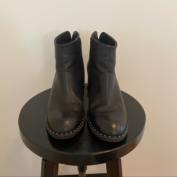 Paul Green Black Booties with Stud Detail - Picture 4 of 7